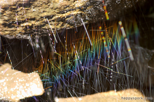 Rainbow in Water Drops