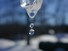 Water drops dripping from an icicle